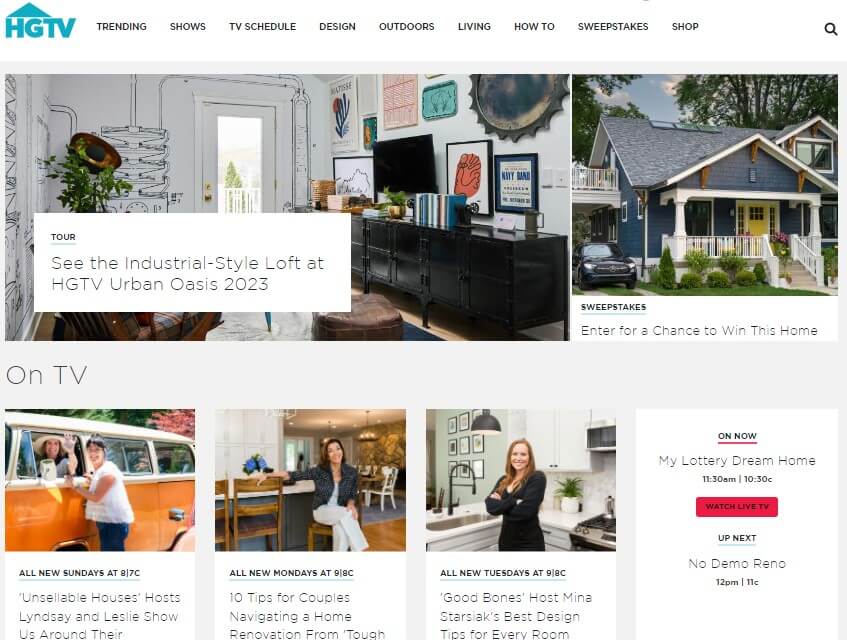 hgtv homepage